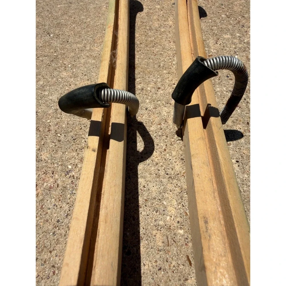 Vintage Wooden Ice Skate Blade Covers Guards. Total Length 12 in. Long - Picture 7 of 10